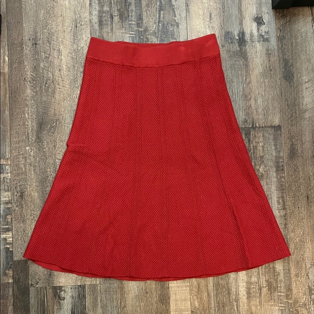 Ann Taylor Vibrant Red A-Line Skirt